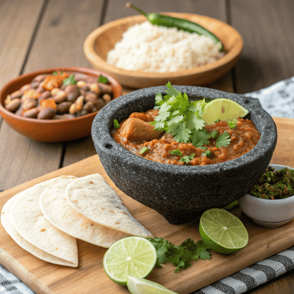 Grinding Ingredients in a Molcajete