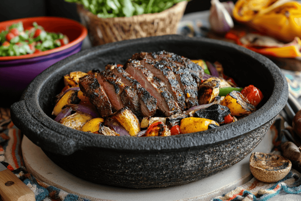 Molcajete as a Serving Dish for Grilled Meats