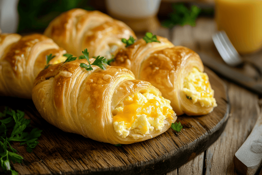 Egg, and cheese crescent rolls