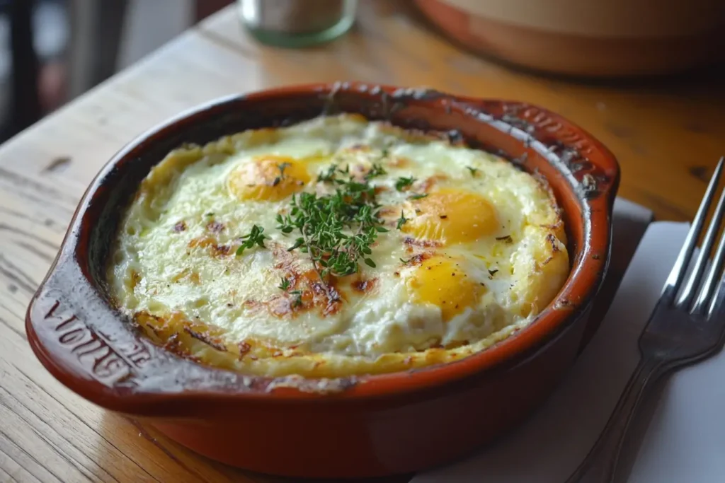 Cottage cheese egg bake fresh out of the oven.