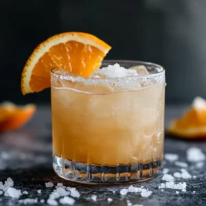 Adrenal cocktail with orange juice and sea salt