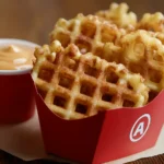 Crispy homemade Chick-fil-A waffle fries served with dipping sauce.